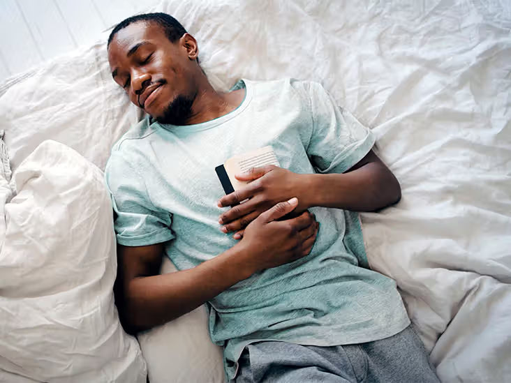 A woman winding down in the evening to support calm and better sleep