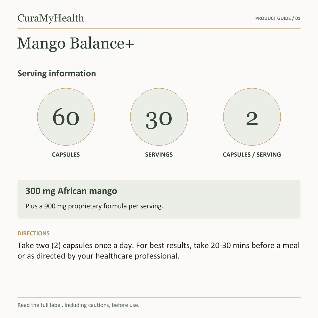 Mango Balance+ - serving details