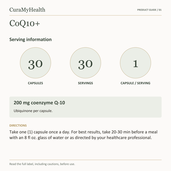 CoQ10+ - serving details