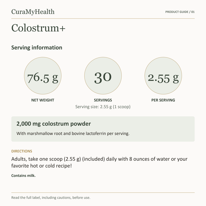Colostrum+ - serving details