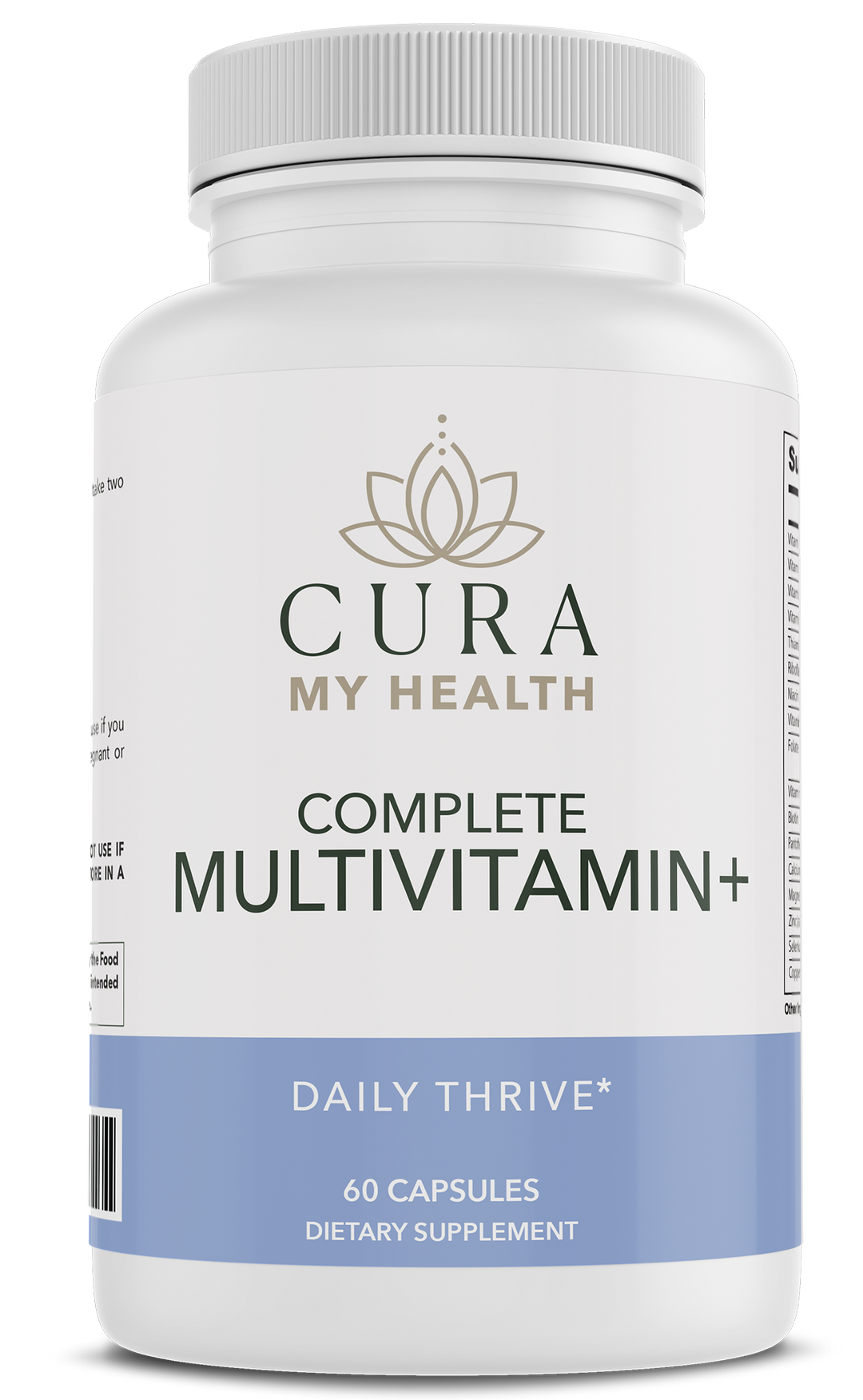 Complete Multivitamin+ daily women's multivitamin bottle by CuraMyHealth