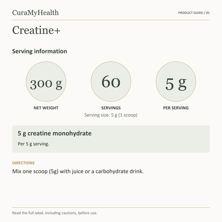 Creatine+ - serving details