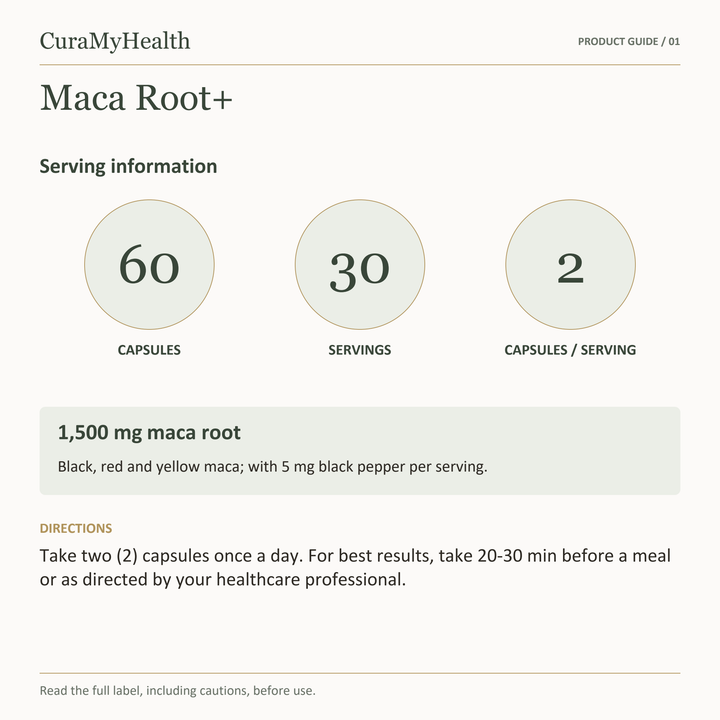 Maca Root+ - serving details