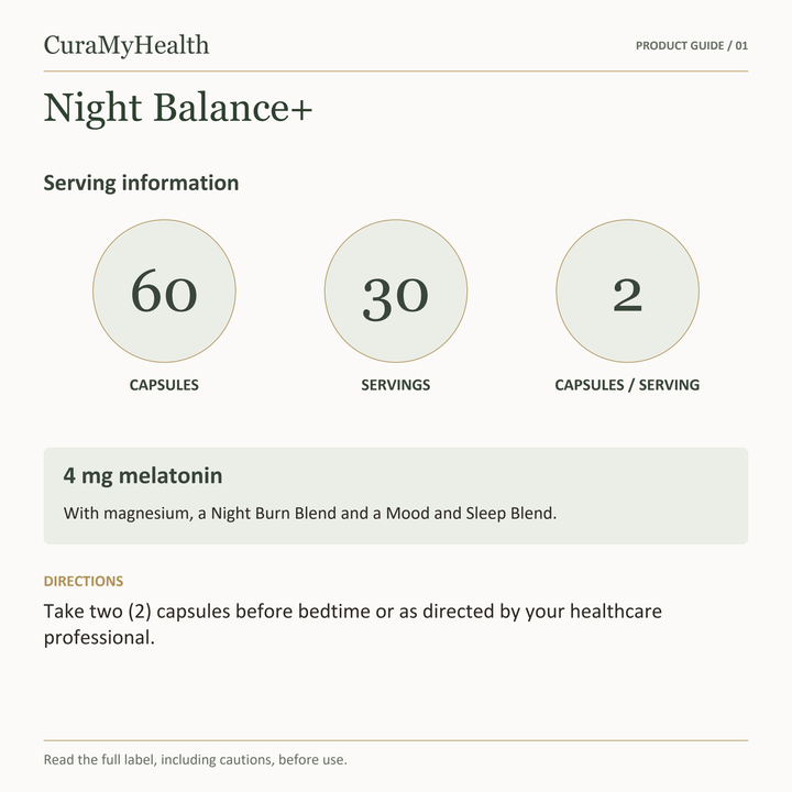 Night Balance+ - serving details