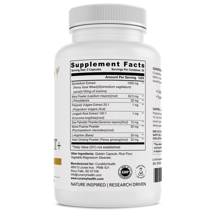 Primal Root+ supplement facts label by CuraMyHealth
