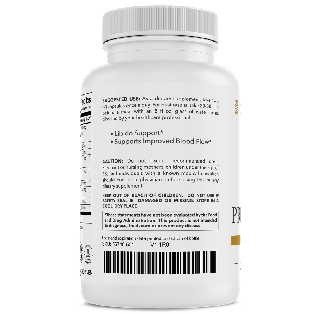 Primal Root+ bottle back with usage directions by CuraMyHealth