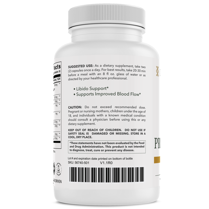 Primal Root+ bottle back with usage directions by CuraMyHealth