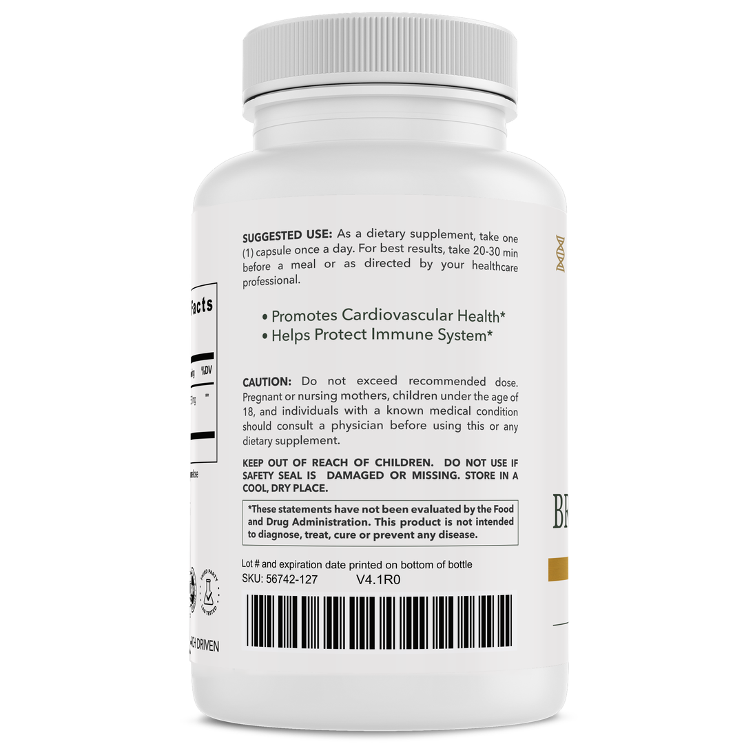 Bright Mood+ bottle back with usage directions by CuraMyHealth