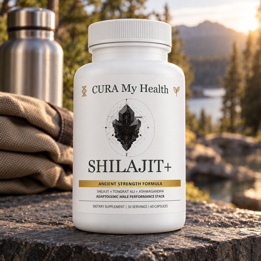 Shilajit+ bottle lifestyle photo