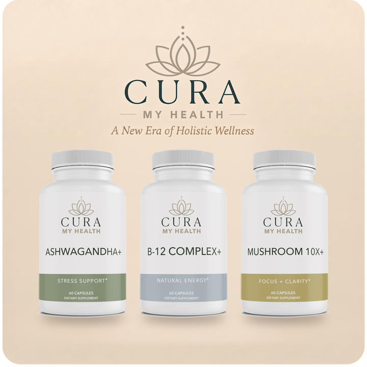 Stress + Energy Reset Bundle - Ashwagandha+, B-12 Complex+, and Mushroom 10x+