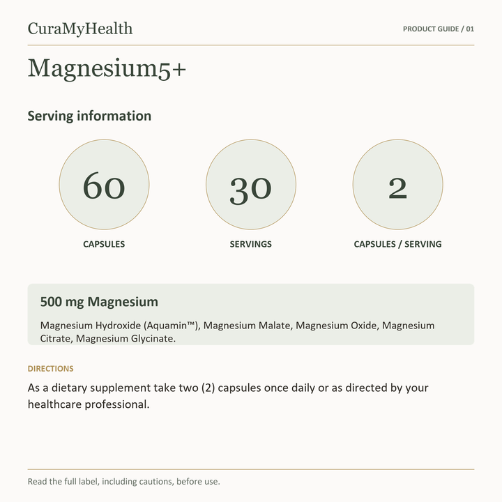 Magnesium5+ - serving details