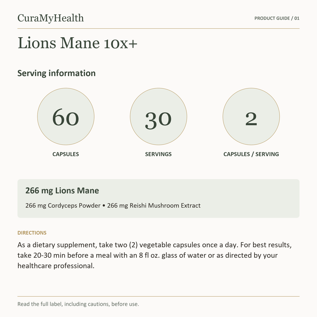 Lions Mane 10x+ - serving details