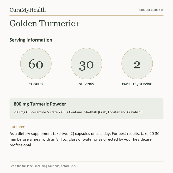 Golden Turmeric+ - serving details