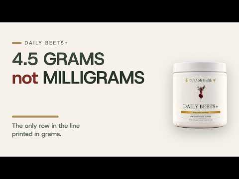 Inside Daily Beets+: 4.5 Grams, Not Milligrams