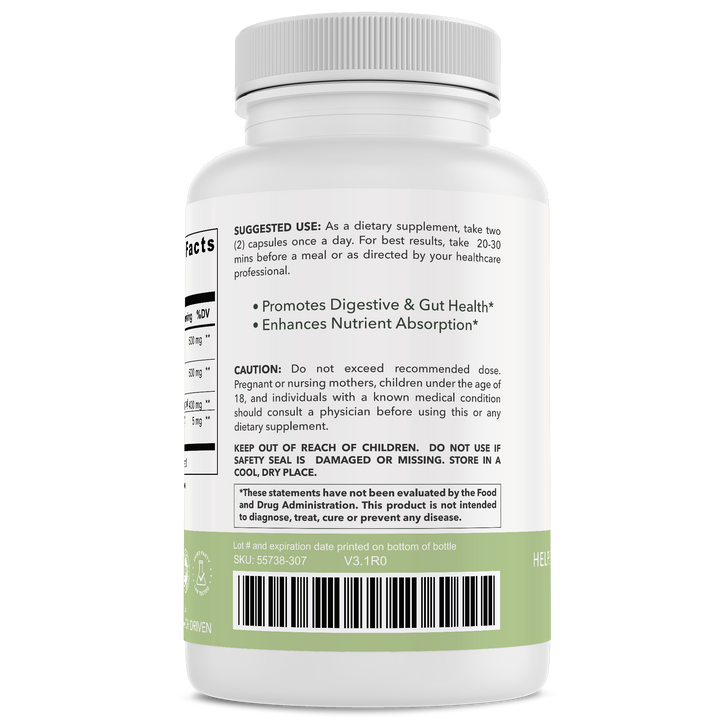 Sea Moss+ bottle back with usage directions by CuraMyHealth